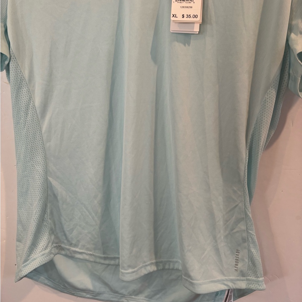 ADIDAS NWT Sz XL Halo Mint Own the Run RUNNING TEE SHIRT - Picture 5 of 8